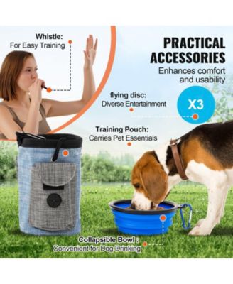 7-Piece Dog Agility Training Set with 2 Tunnels & Weave Poles