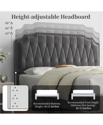 Upholstered Bed Frame with Wooden Slat Support