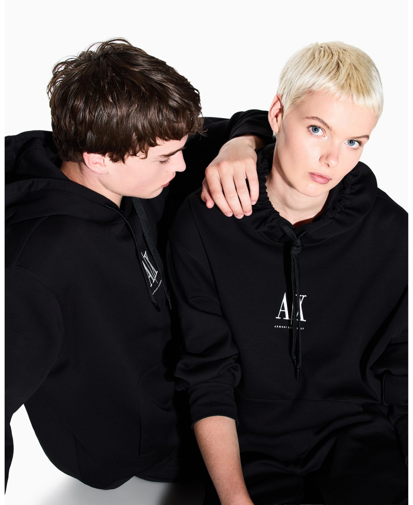 Мужское худи A|X Armani Exchange Icon Pullover, цвет: Чёрный — фото 3