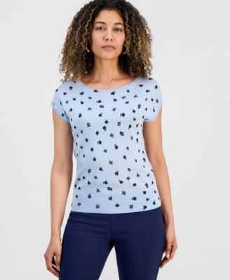 Petite Cap-Sleeve Sweater & Mid-Rise Bootcut Pants