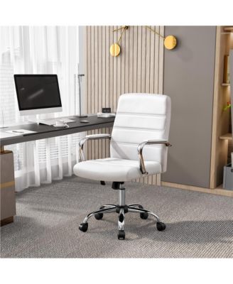 Mid-Back Office Chair PU Leather Office Executive Chair