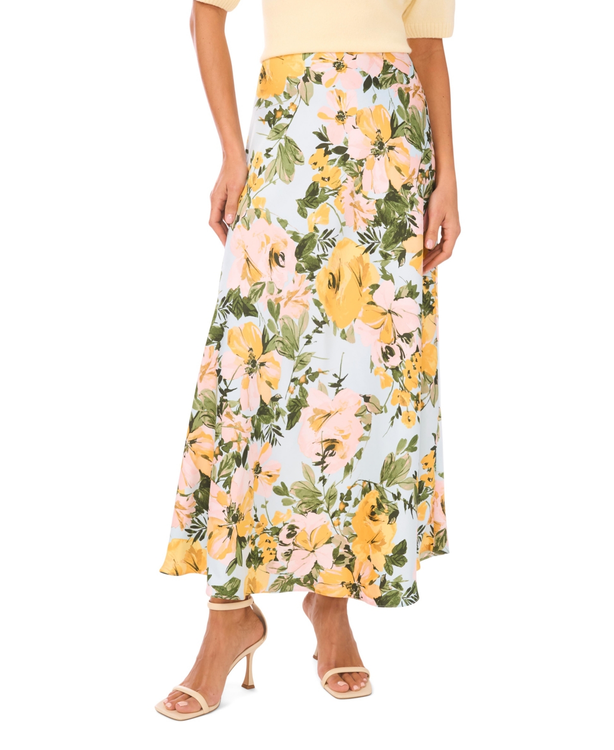1.state Women's Bias A-Line Maxi Skirt