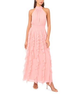 Women's Sleeveless Cascading Maxi Dress