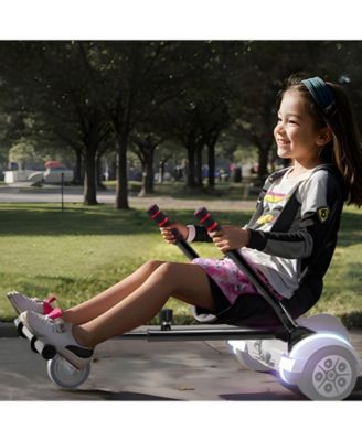 Hoverboard Seat Attachment Compatible with 6.5" 8" 8.5" 10" Boards, Adjustable Frame, Grips Control, 220 lb Capacity for Kids and Adults