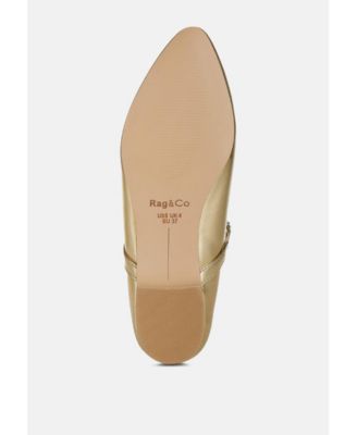 Womens Gloxinia Metallic Mary Jane Ballerinas