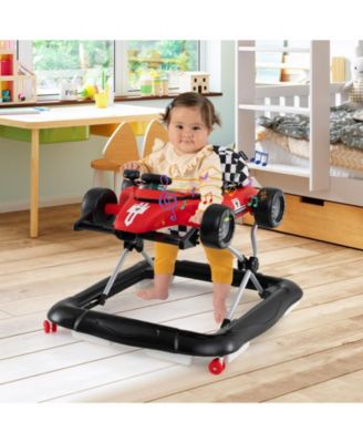Toddler 4-in-1 Push Walker Activity Center Height Adjustable with Music