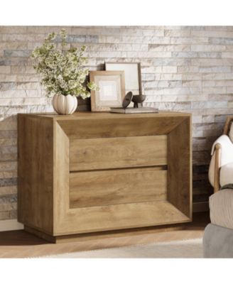 Nightstand Set of 2, Large Night Stand with 2 Drawers, Oversized Nightstand Bedside Table Sofa End Table for Bedroom