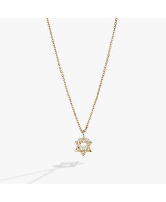 Star Of David Heart Necklace