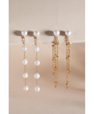 Freshwater Pearl Linear Earring