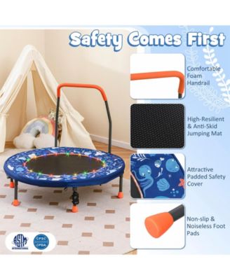 Mini Trampoline Folding Small Rebounder for Kids with Lights