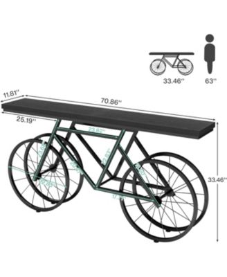 70.9-Inch Extra Long Console Table, Narrow Sofa Table, Modern Industrial Entryway Table Behind Couch Table