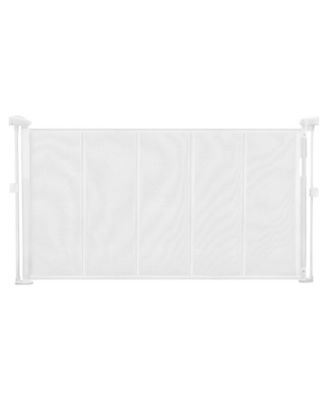 Retractable Mesh Safety Gate, Extends up to 55", White