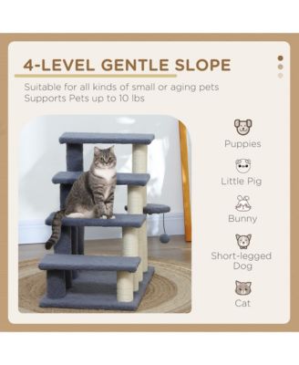 48.8" Modern Cat Tower with Sisal-Covered Scratching Posts and Top Perch