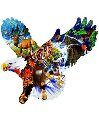 Forest Eagle 1000 piece Jigsaw Puzzle for Adults Special Shape