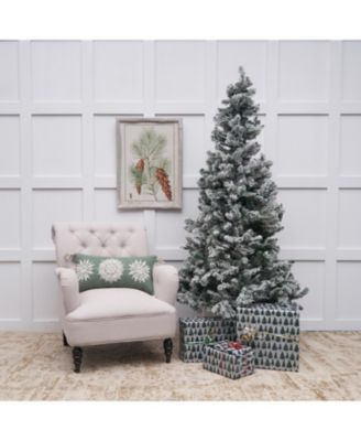 Sage Snowflake Throw Pillow, 12" x 24