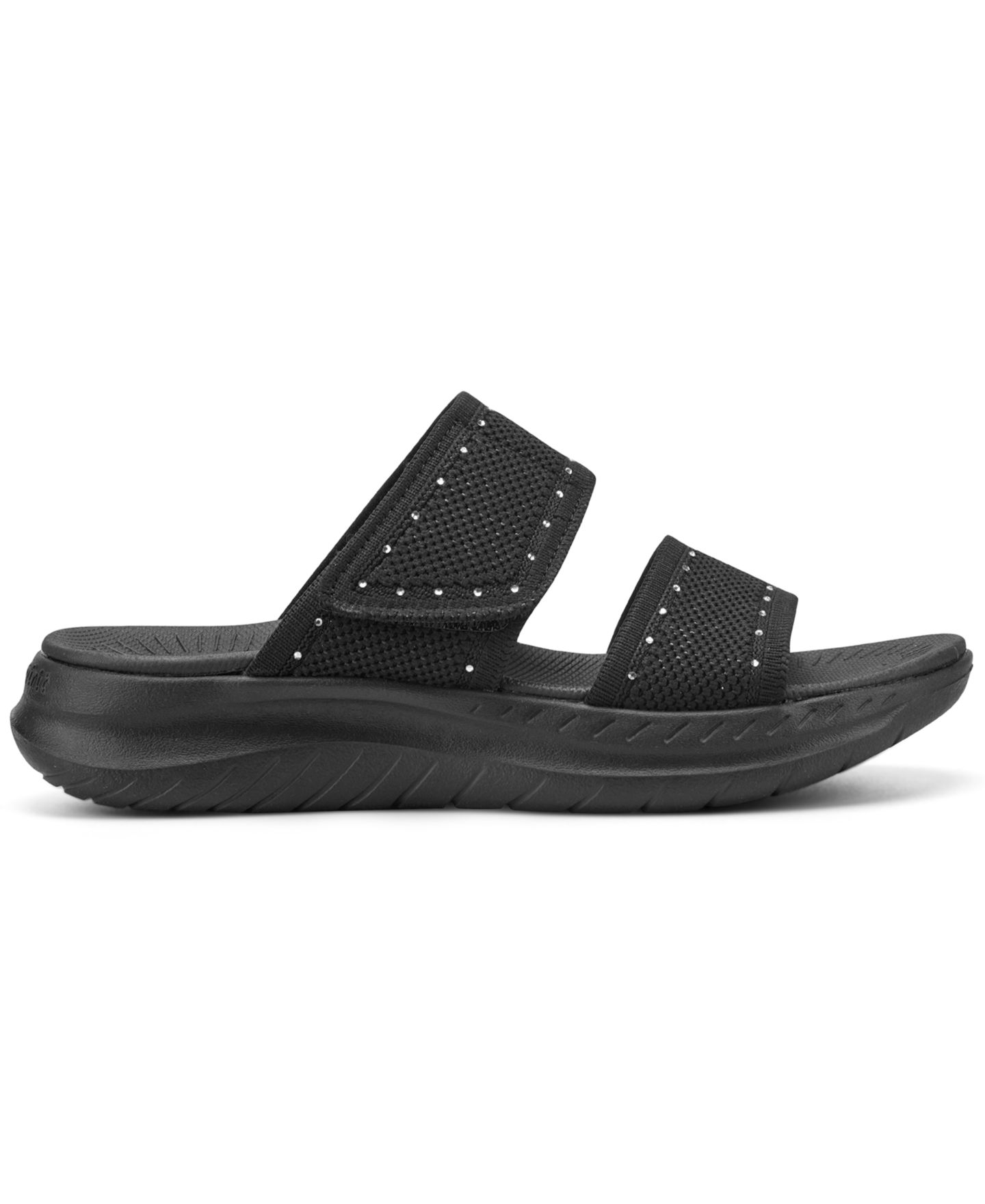 Женские сандалии Easy Spirit Daleyza Embellished Double Band Slip-On, цвет: Чёрный — фото 2