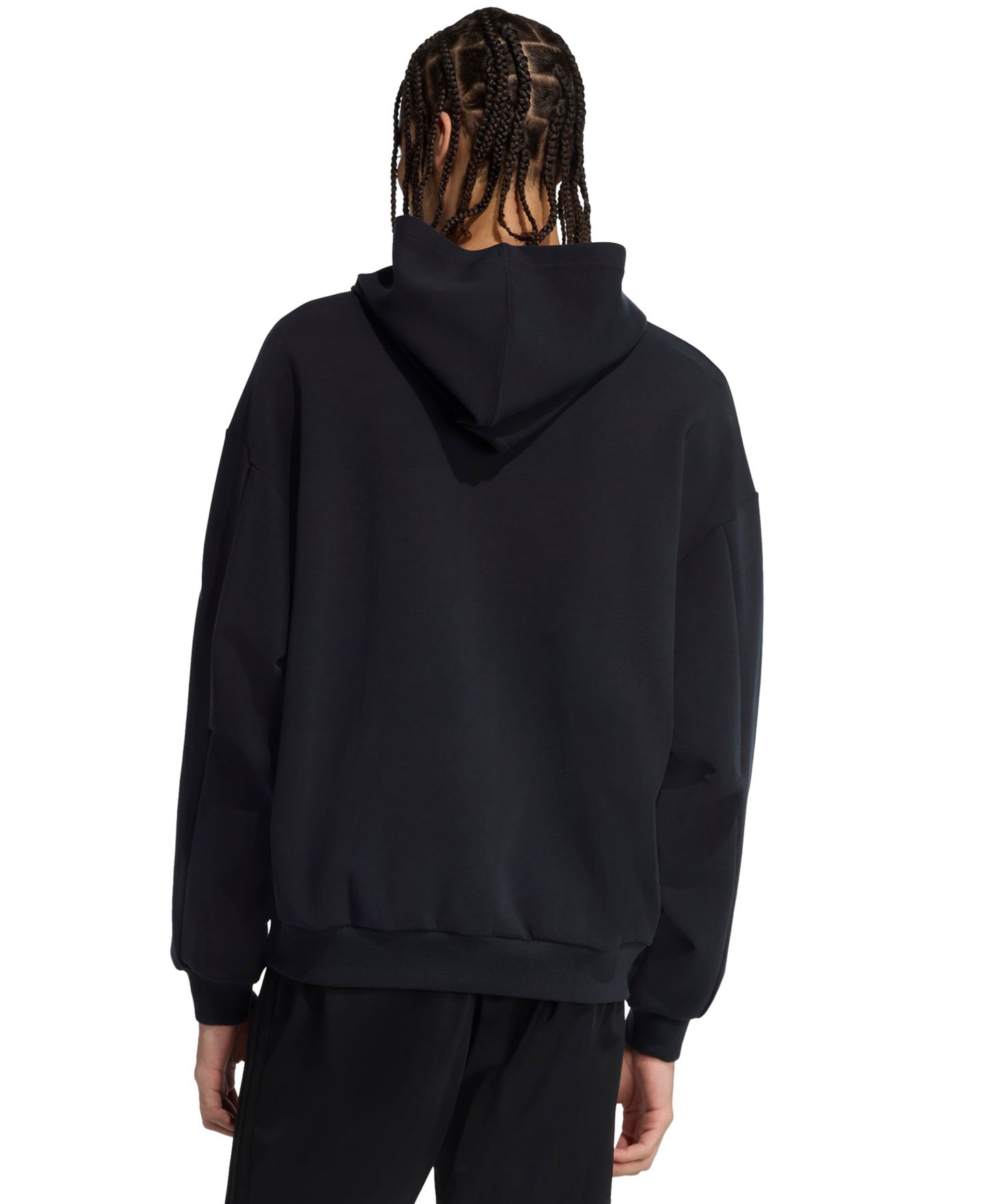 Мужское худи adidas Soft Lux Regular-Fit, цвет: Чёрный — фото 3
