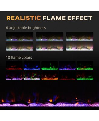 40" Recessed or Wall Mounted Electric Fireplace w/ Remote Control