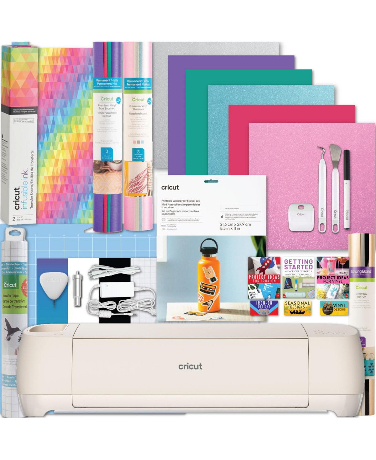 Cricut Explore 4 Craft Cutting Machine with Ultimate Sticker Making Bundle