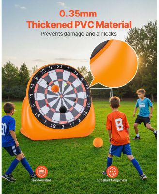 Inflatable Soccer Dart Board Giant 6-Foot Target with Balls and Pump