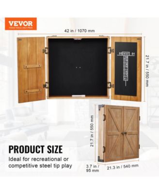 Dartboard Cabinet Solid Wood Hideaway Cabinet with Scoreboard (No Dartboard)