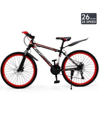26-Inch 24-Speed Mountain Bike for Adults with Suspension Fork & Dual Disc Brakes, Ready for Adventure