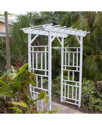 Dura-Trel Wellington Arbor 72" x 85" Outdoor Garden Arch Lattice Trellis