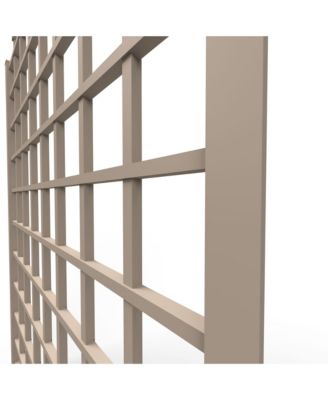 Dura-Trel Winchester 57 x 95 Inch PVC Vinyl Outdoor Garden Patio Trellis, Mocha