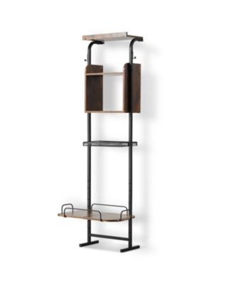 Elevated Pet Feeding Station with Storage Shelves