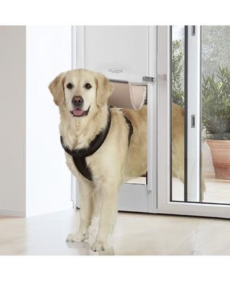 Aluminum Sliding Glass Pet Door Insert, Adjustable Height, Medium