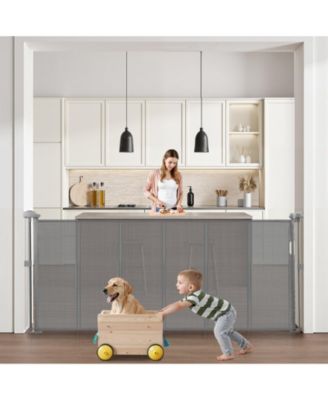 Retractable Mesh Safety Gate, Extends up to 71