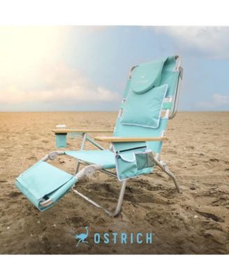 Deluxe 3N1 Lightweight Outdoor Beach Lounge Chair w/Footrest, Aqua