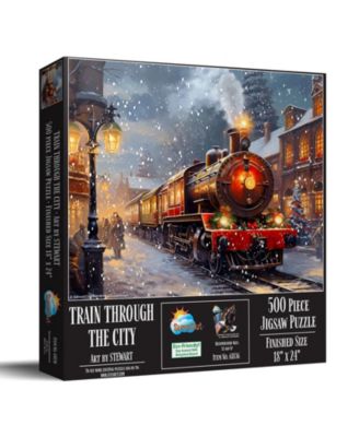 Train Through the City 500 piece Jigsaw Puzzle for Adults