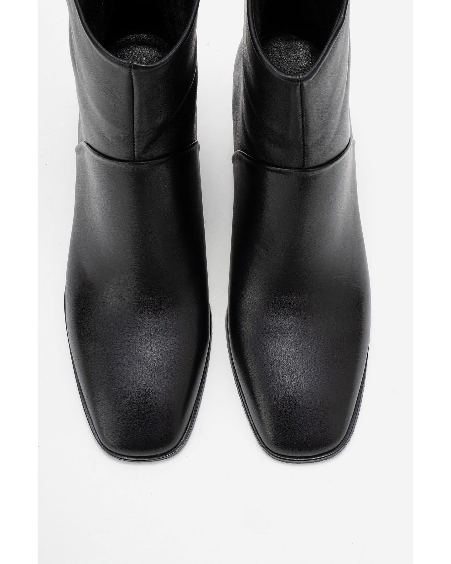 Женские ботинки Forever & Always Shoes Nordy Leather Boot, цвет: Чёрный — фото 5