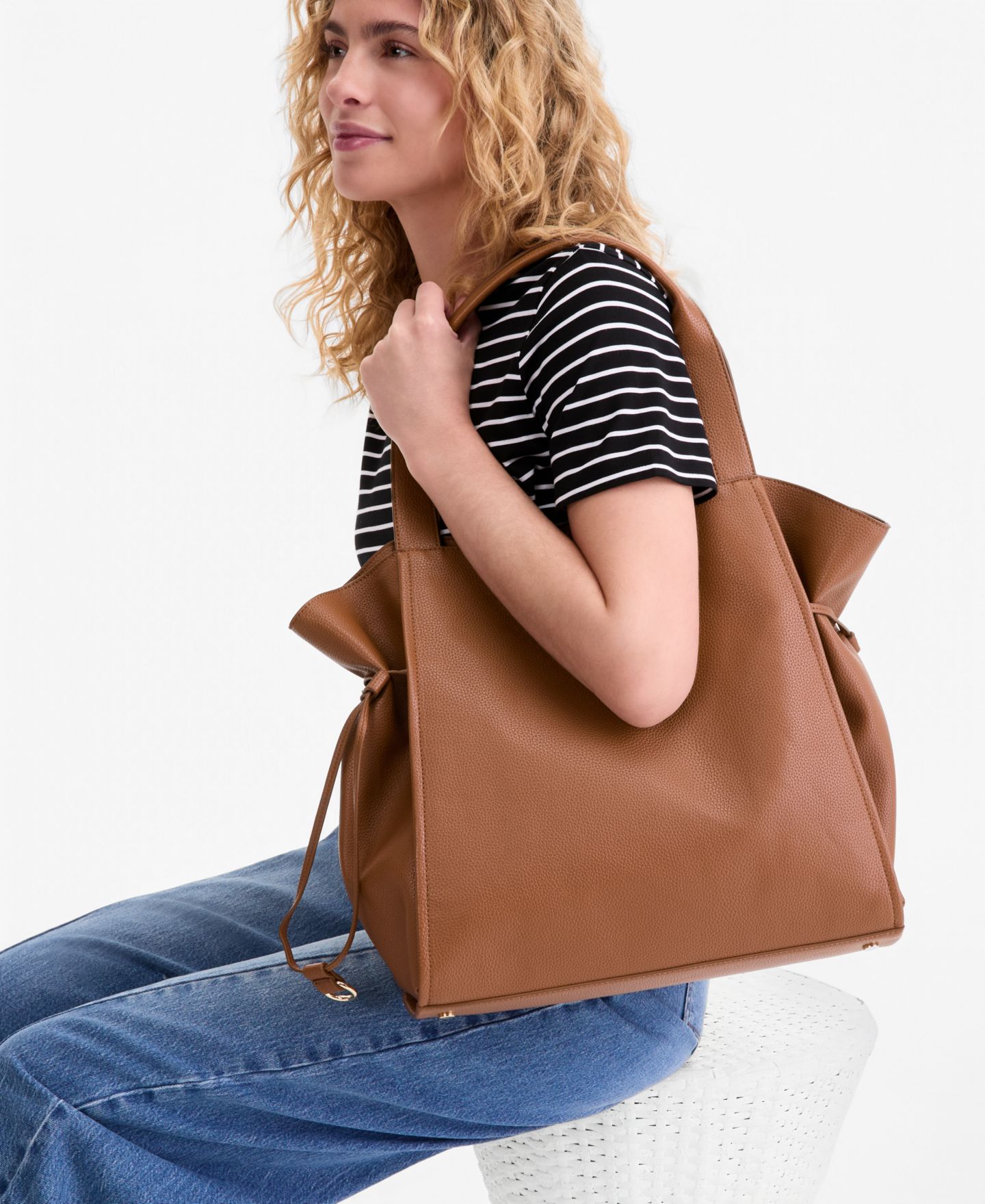 Женская сумка On 34th Jyyll Large Solid Tote with Removable Pouch, цвет: Roasted Spice — фото 3