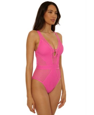 Women's Castaway Fishnet One-Piece Swimsuit