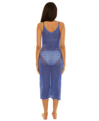 Women's Crochet Scoop Neck Cover-Up Dress