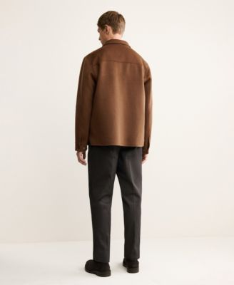 Men's Handmade Wool Buttoned Jacket