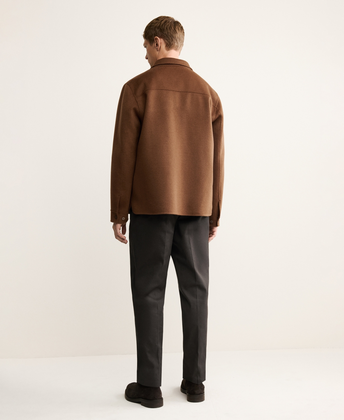 Mango Men's Handmade Wool Buttoned Jacket