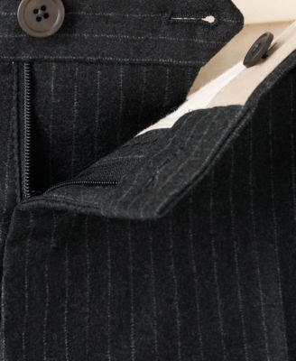 Men's Virgin Wool Regular-Fit Pinstripe Pants