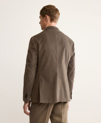Men's Structured Slim Fit Cotton Blazer
