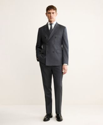 Men's Wool Flannel Double-Breasted Jacket