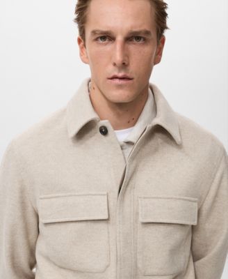 Men's Pockets Flannel Overshirt