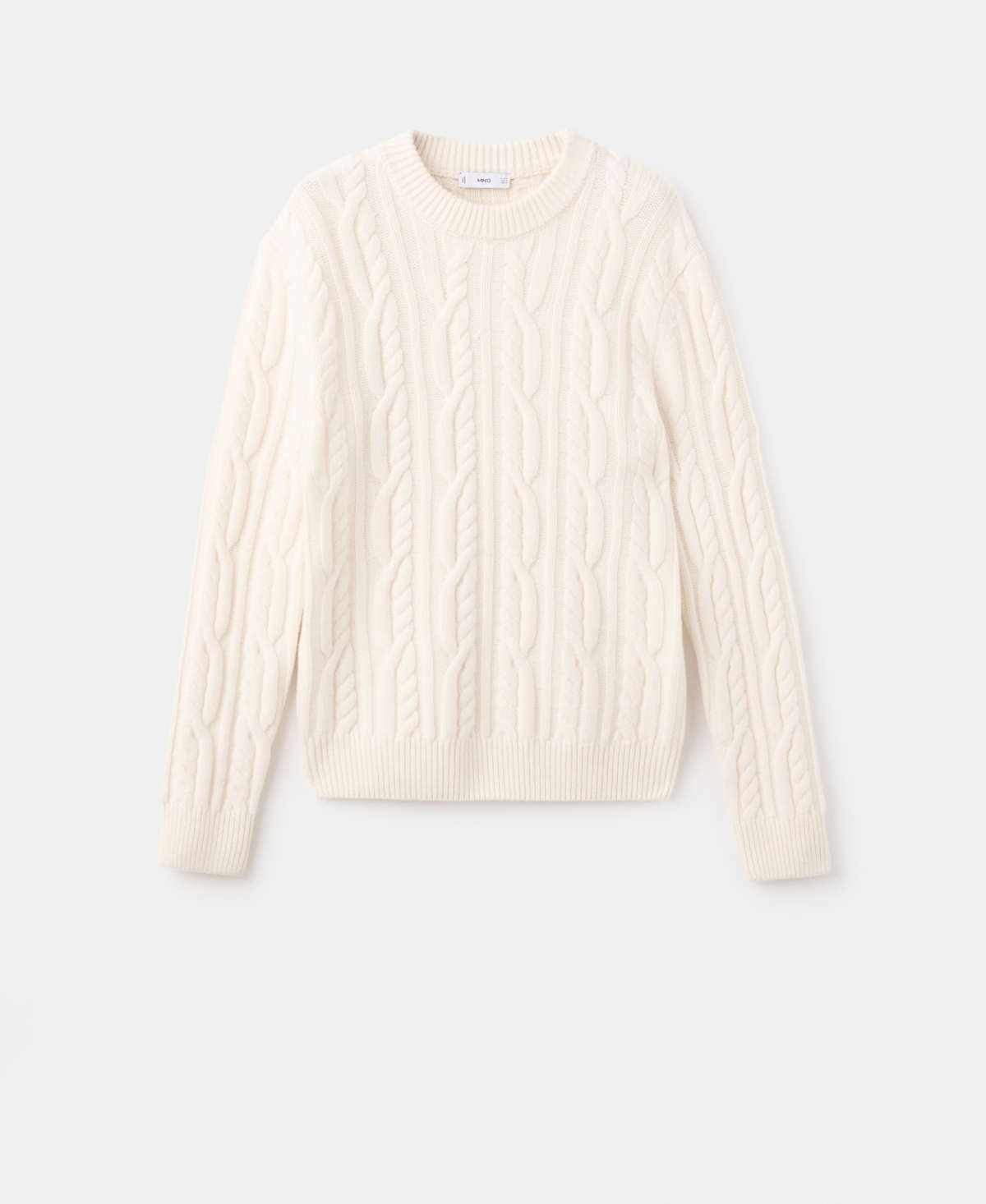 Mango Men's Wool Braided Sweater