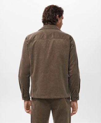 Men's Pockets Corduroy Cotton Overshirt