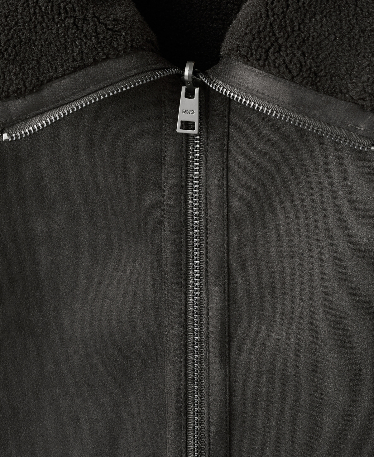 Mango Men's Shearling-Lined Faux-Leather Jacket