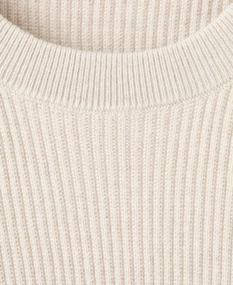 Men's Fine Rib-Knit Cotton Sweater