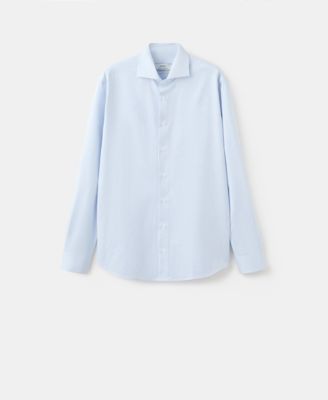 Men's Striped-Print Slim-Fit Dress Shirt