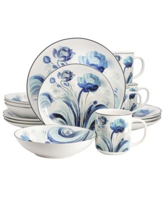 Peony Garden 16-Pc. Dinnerware Set, Service For 4