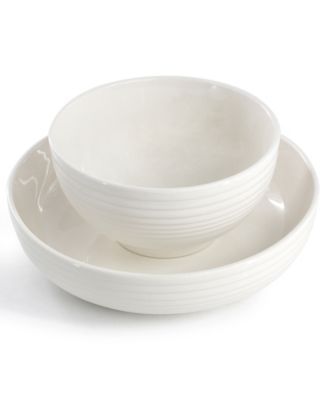 Nikki Ribbed 18 Pc. Dinnerware Set, Service For 6